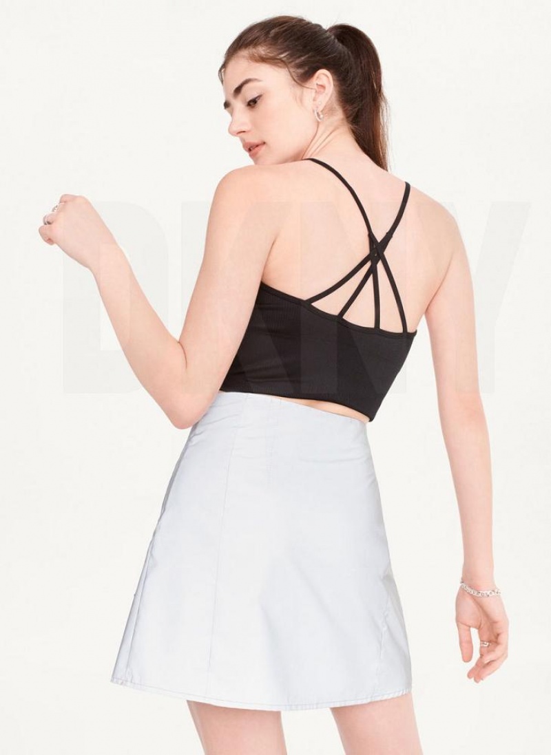 Grey DKNY Reflective Wrap Women's Skirts | USA-D1720