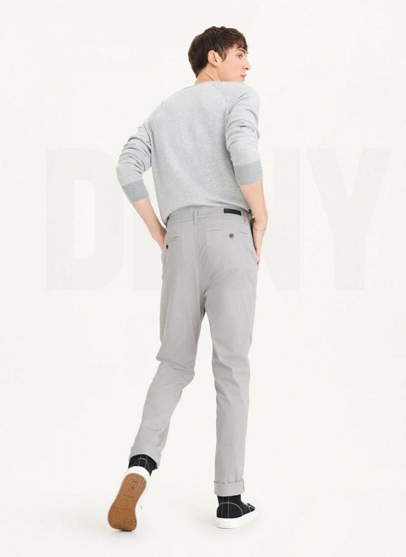 Grey DKNY Skinny Chino Men's Pants | USA-D1263
