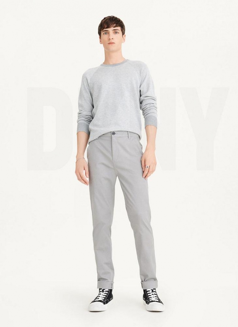 Grey DKNY Skinny Chino Men's Pants | USA-D1263