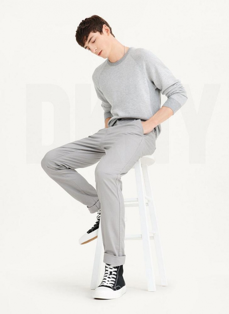Grey DKNY Skinny Chino Men's Pants | USA-D1263