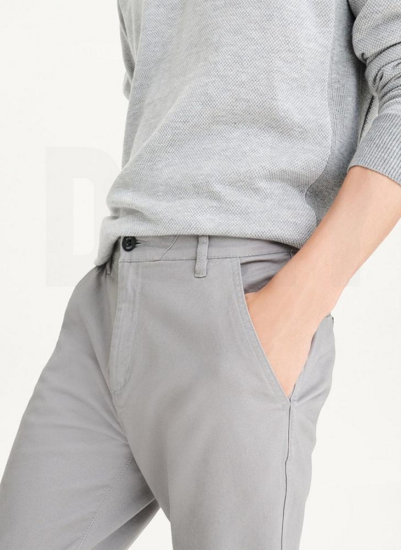Grey DKNY Skinny Chino Men's Pants | USA-D1263