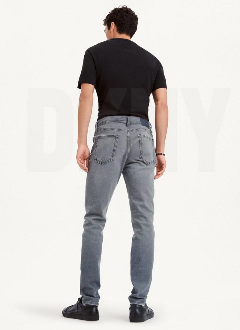 Grey DKNY Skinny Grey Wash Men's Jeans | USA-D1471