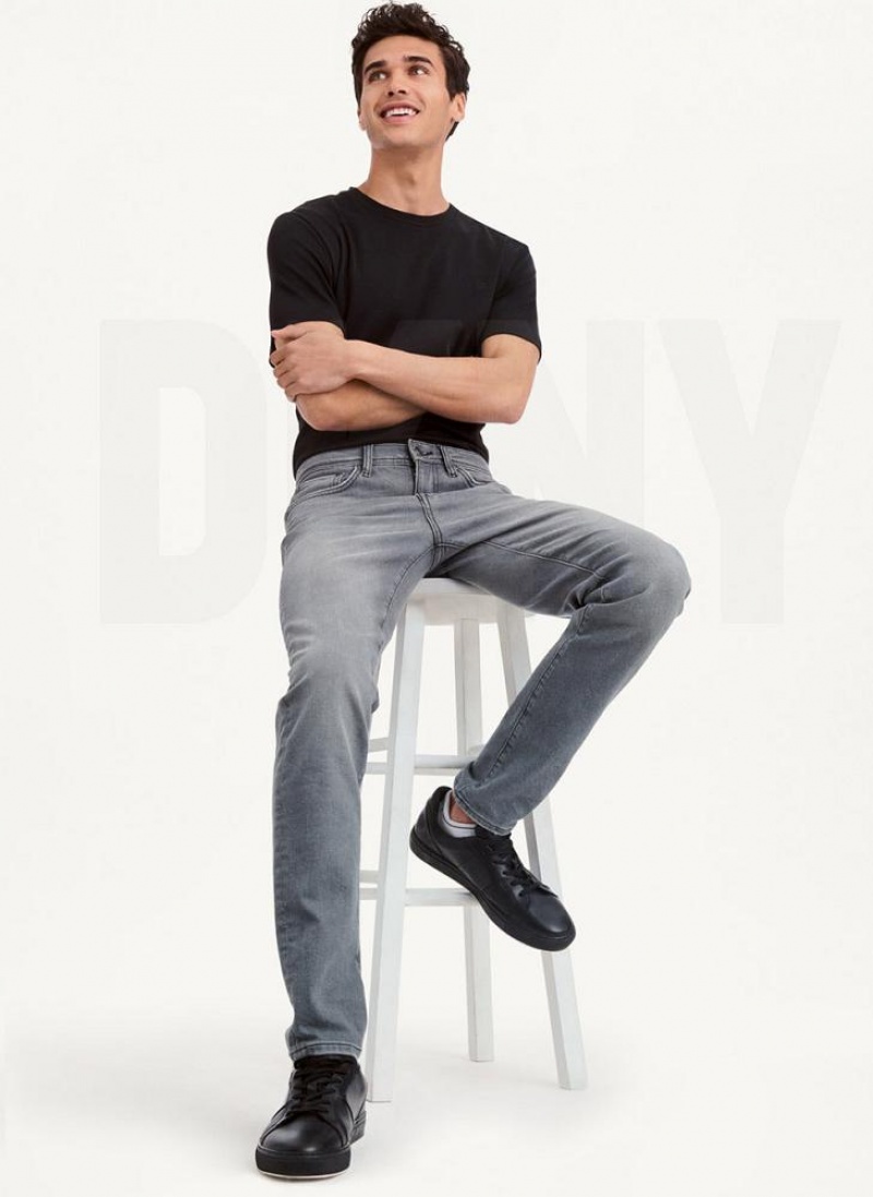 Grey DKNY Skinny Grey Wash Men's Jeans | USA-D1471