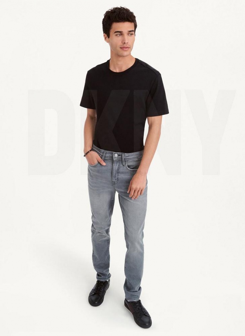 Grey DKNY Skinny Grey Wash Men's Jeans | USA-D1471