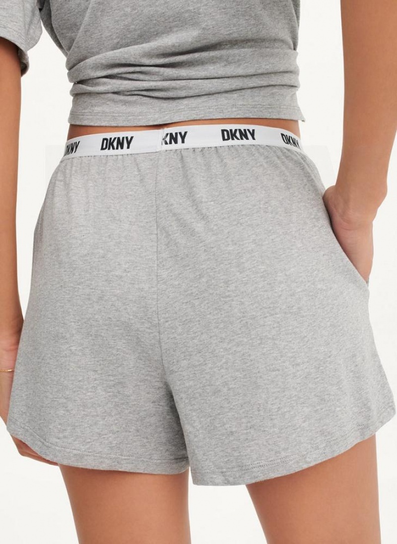 Grey DKNY Sleep Boxer Women's Pajamas | USA-D1206