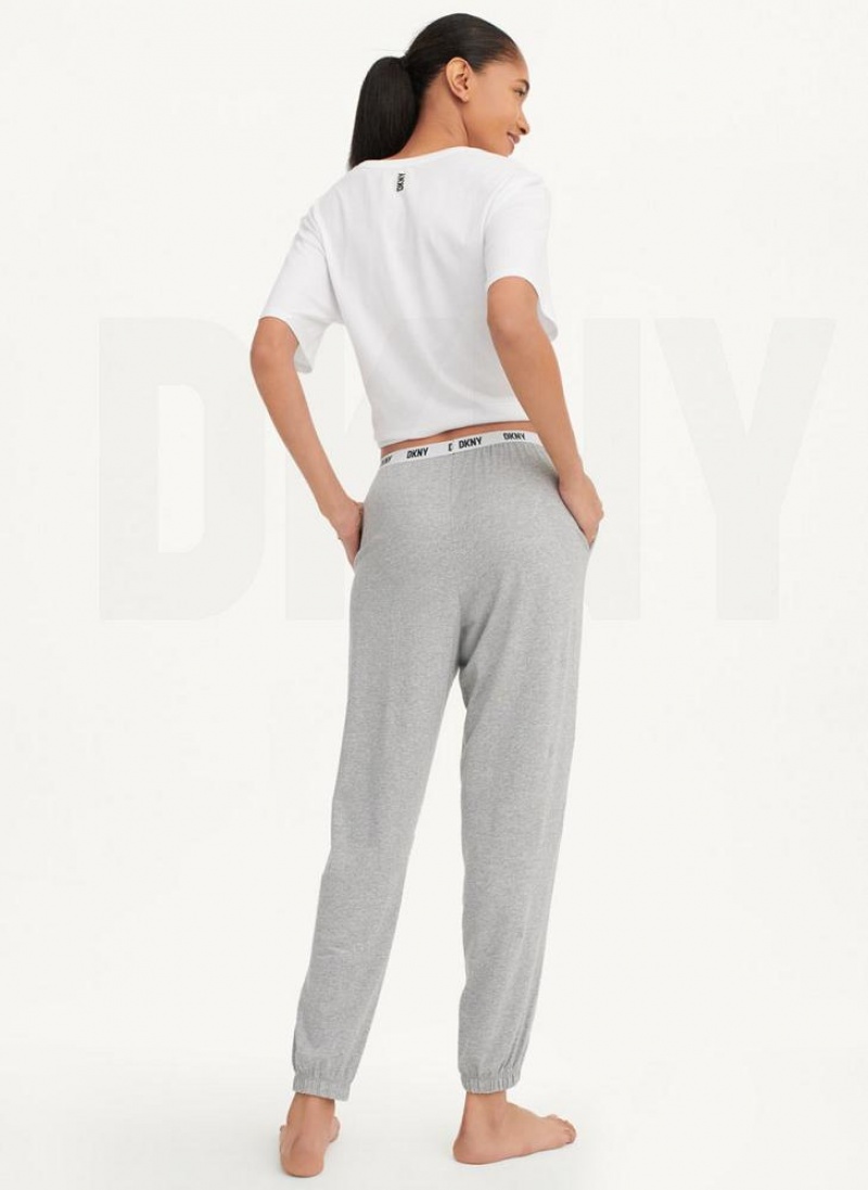 Grey DKNY Sleep Jogger Women's Pajamas | USA-D0106