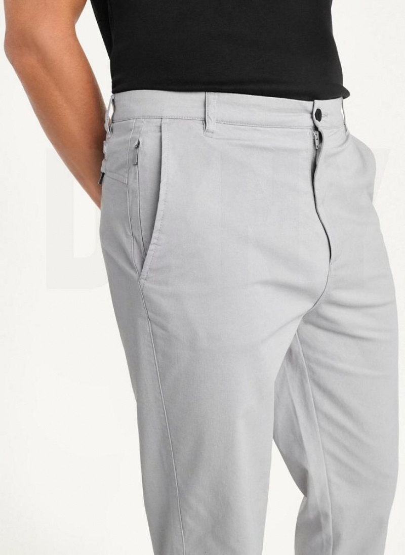 Grey DKNY Slim Chino Men's Pants | USA-D0848