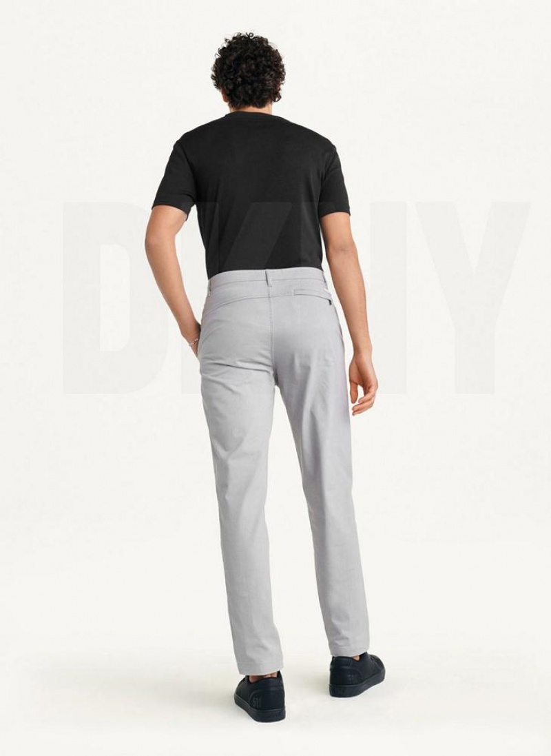 Grey DKNY Slim Chino Men's Pants | USA-D0848