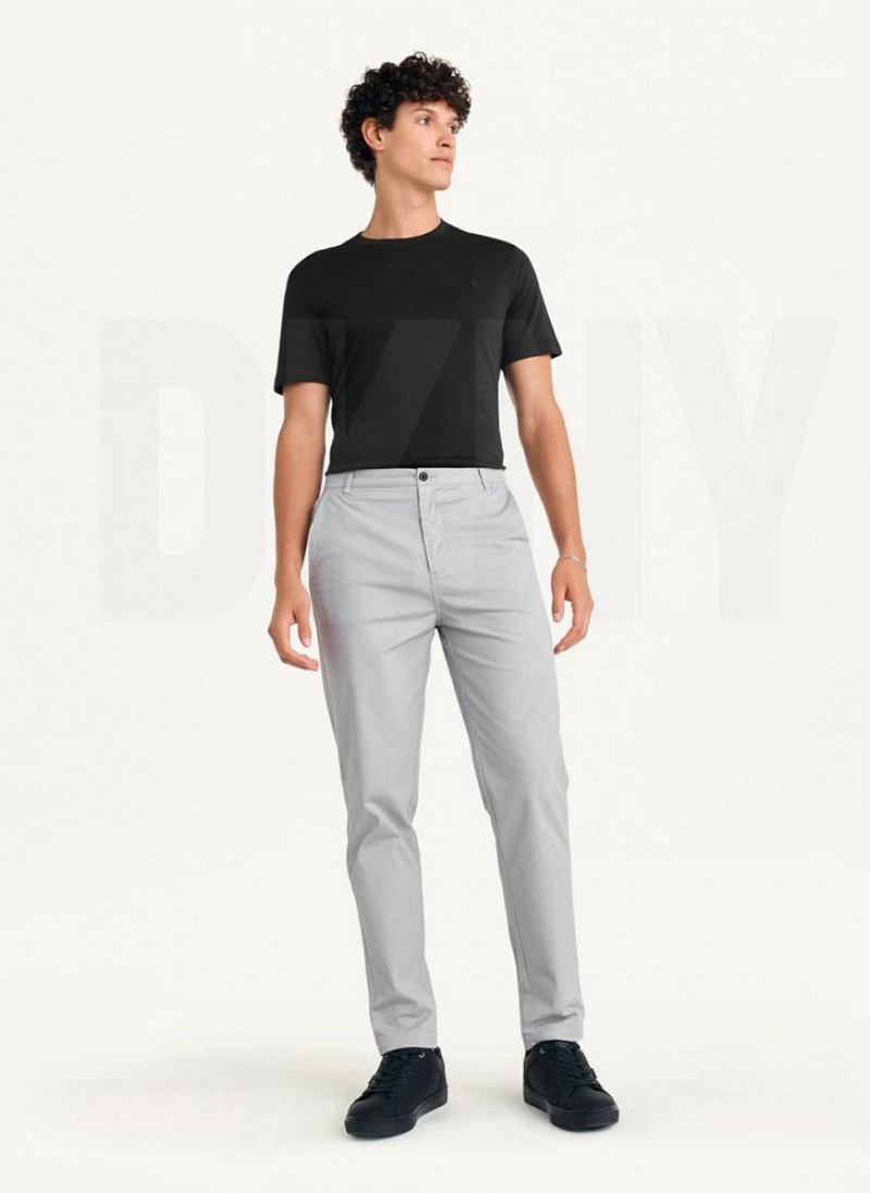 Grey DKNY Slim Chino Men\'s Pants | USA-D0848