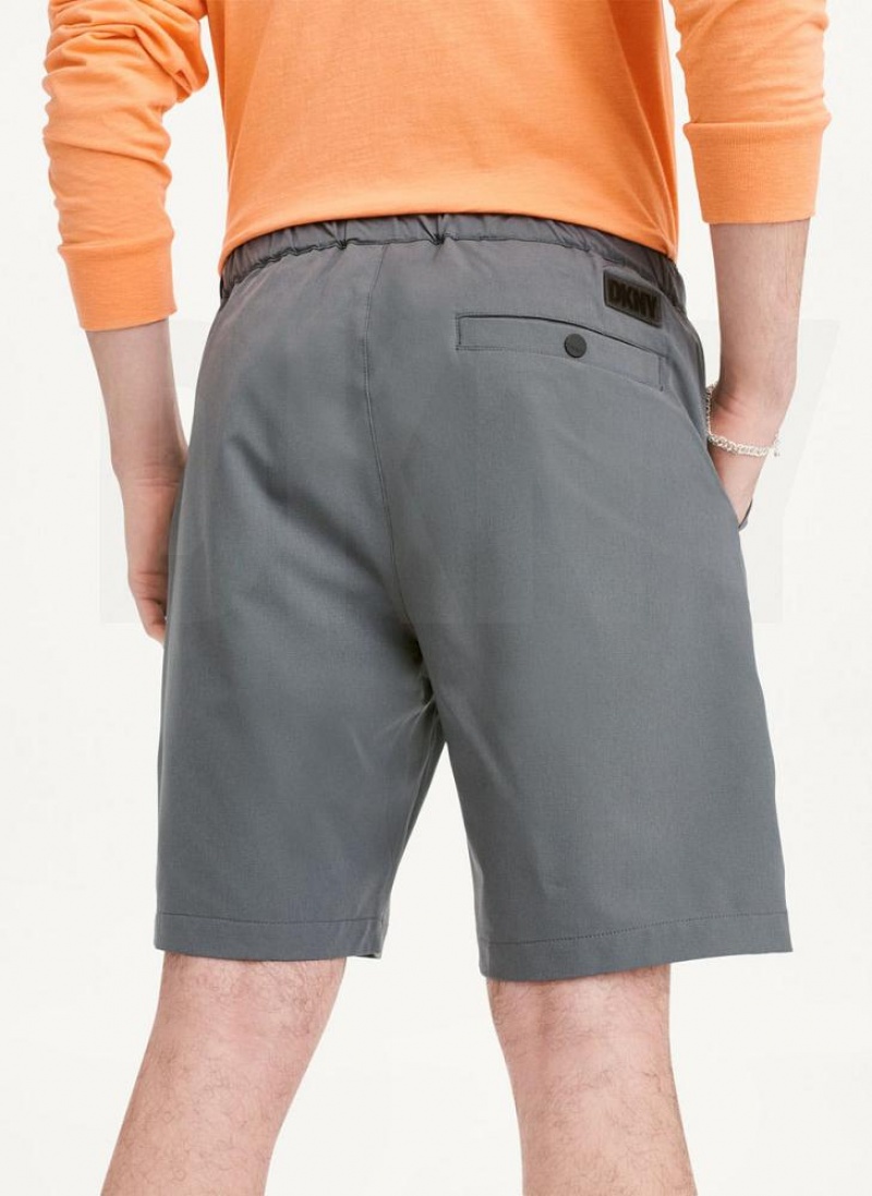Grey DKNY Sport Men's Shorts | USA-D0409