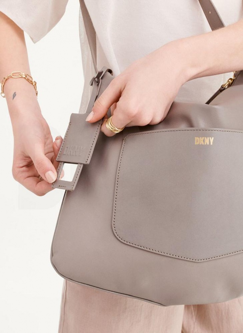 Grey DKNY The Medium Optimist Bags Shoulder Bags | USA-D0870