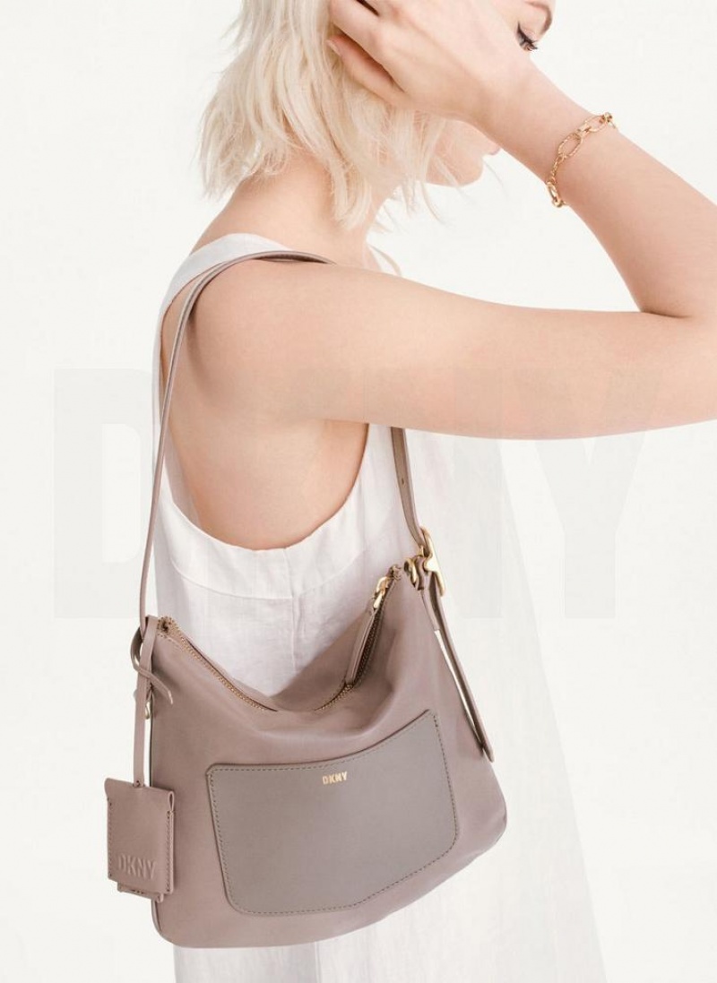 Grey DKNY The Small Optimist Bags Shoulder Bags | USA-D0915