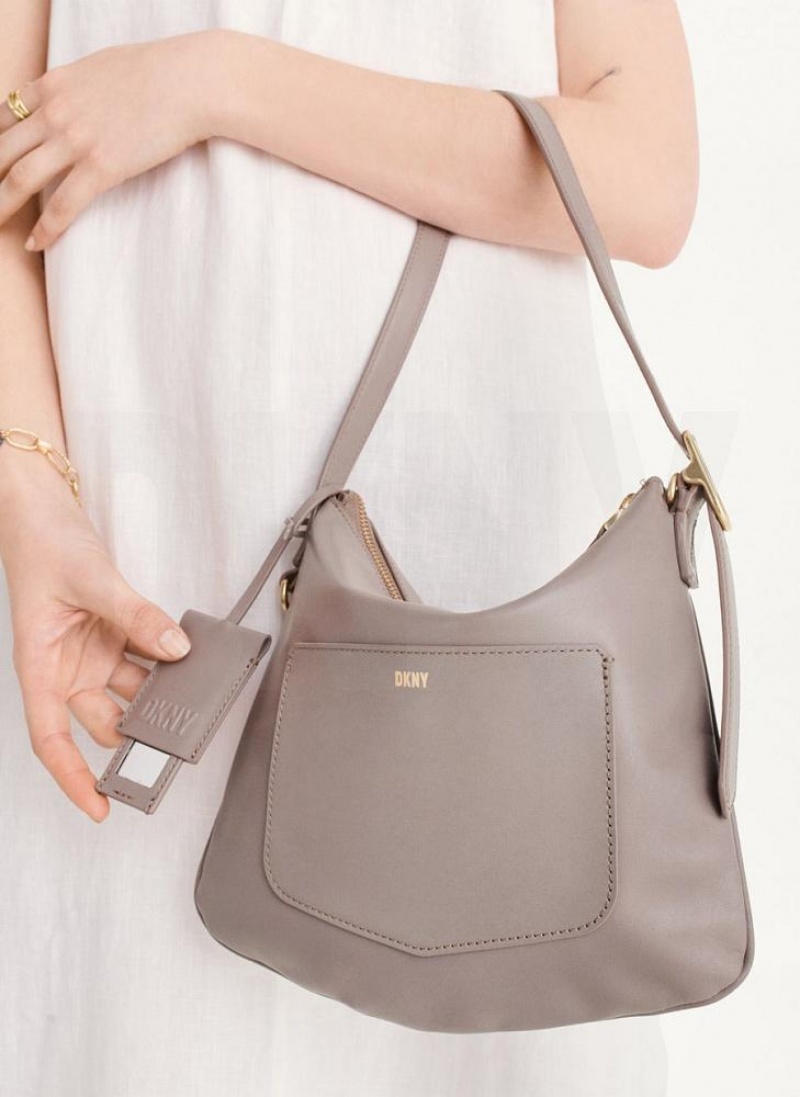 Grey DKNY The Small Optimist Bags Shoulder Bags | USA-D0915