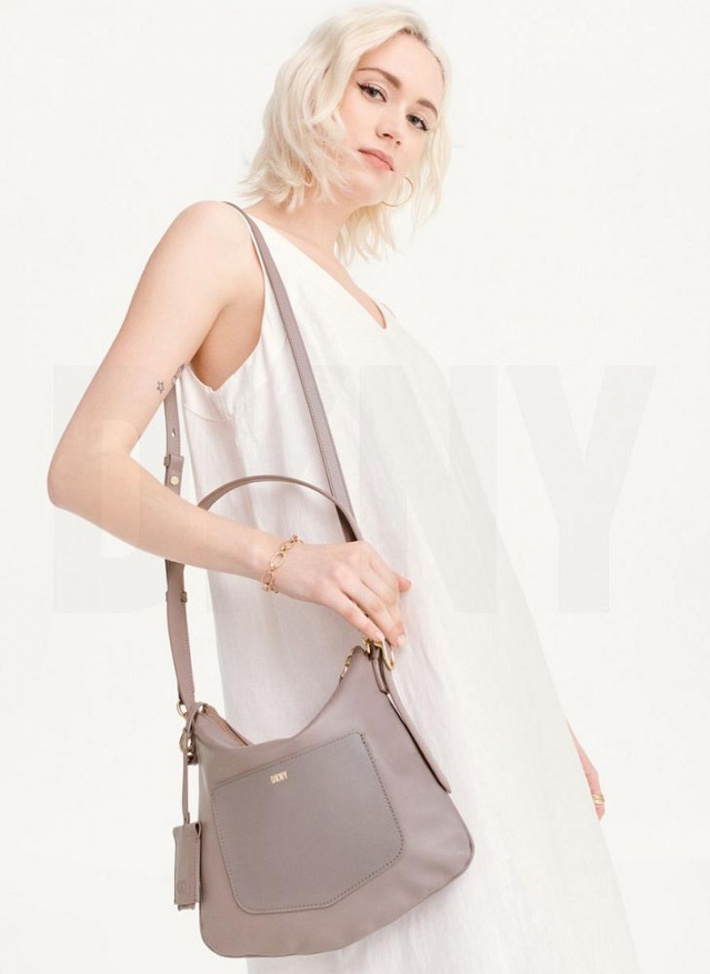 Grey DKNY The Small Optimist Bags Shoulder Bags | USA-D0915