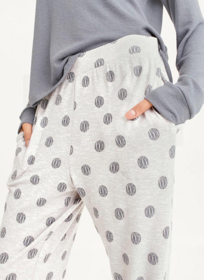 Grey DKNY Top And Jogger Sleep Set Women's Pajamas | USA-D1293