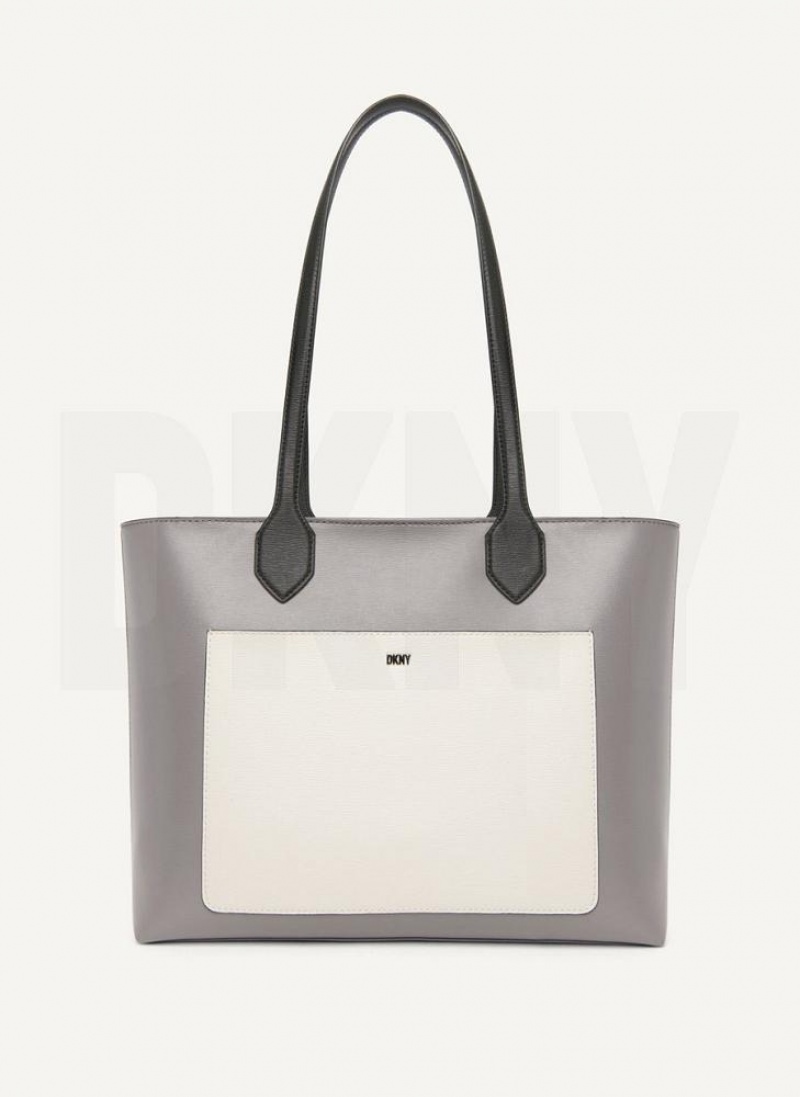 Grey Multicolor DKNY Ines Bags Tote Bags | USA-D1881