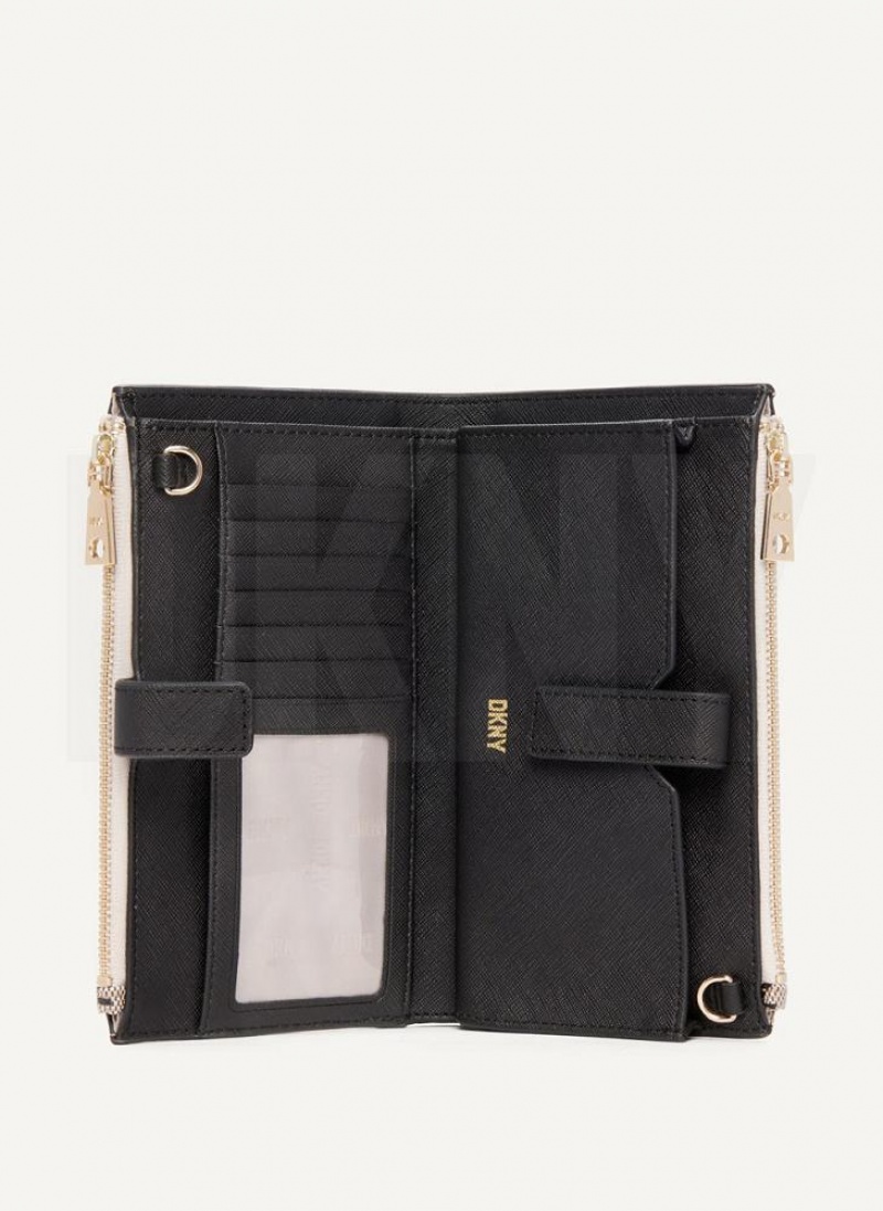 Grey / Black DKNY Bryant Logo Bags Crossbody Bags | USA-D0958