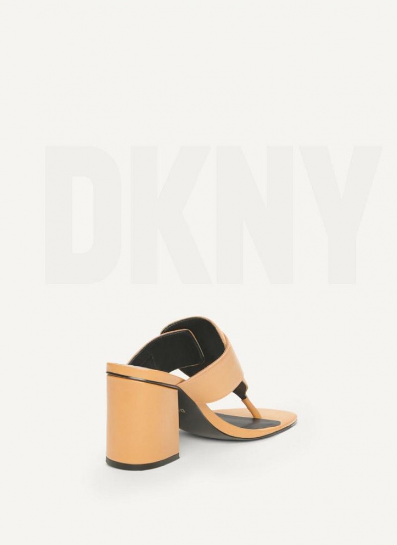 Khaki DKNY Buckled Shoes Heels | USA-D0728