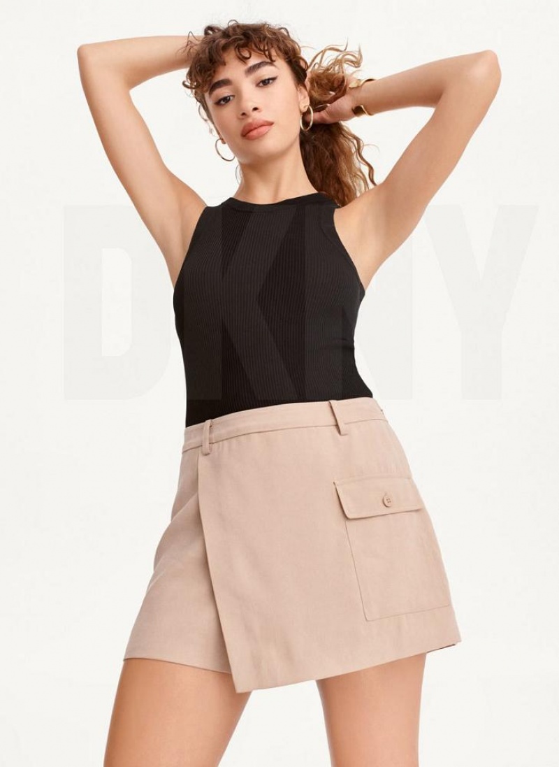 Khaki DKNY Skort Women\'s Skirts | USA-D0476