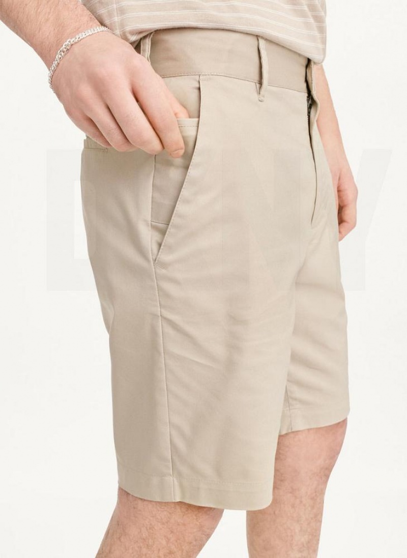 Khaki DKNY Tech Men's Shorts | USA-D1591