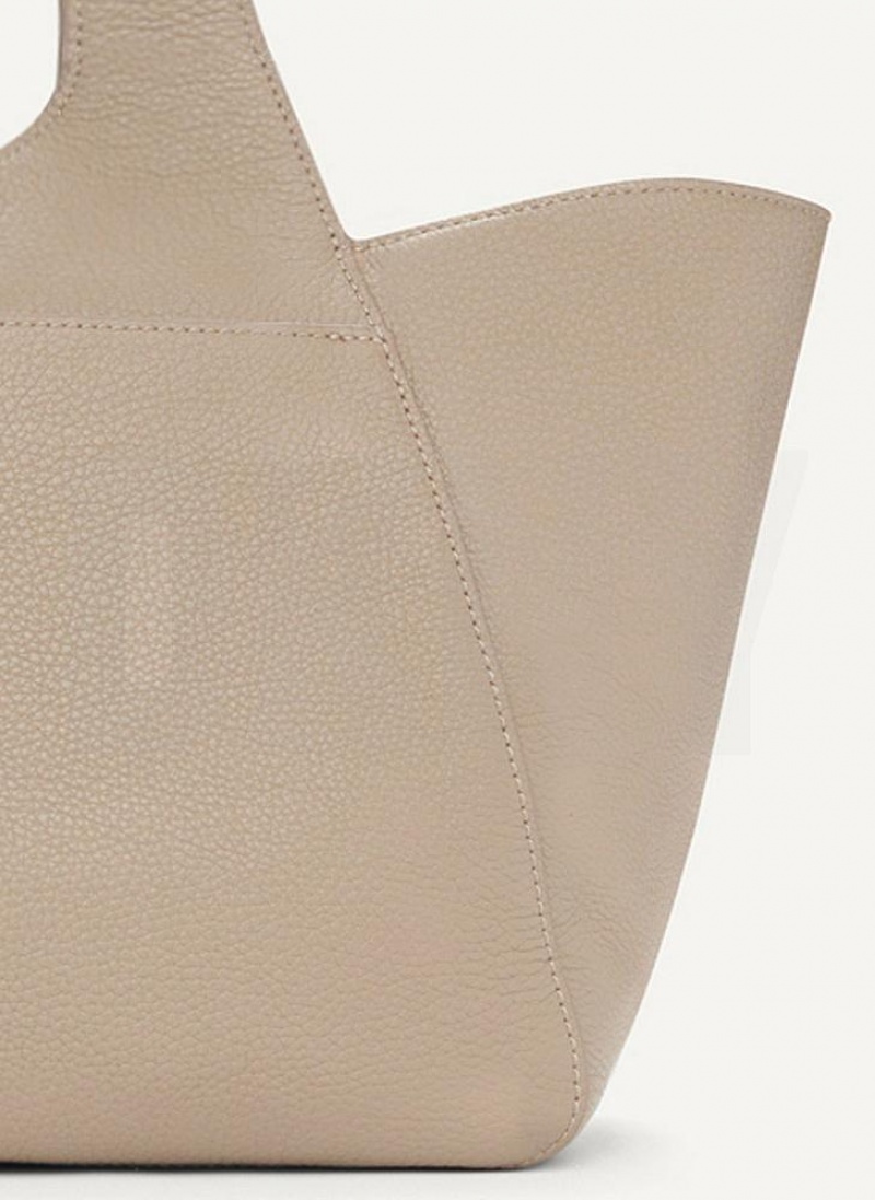 Khaki DKNY The Medium Effortless Bags Tote Bags | USA-D1042