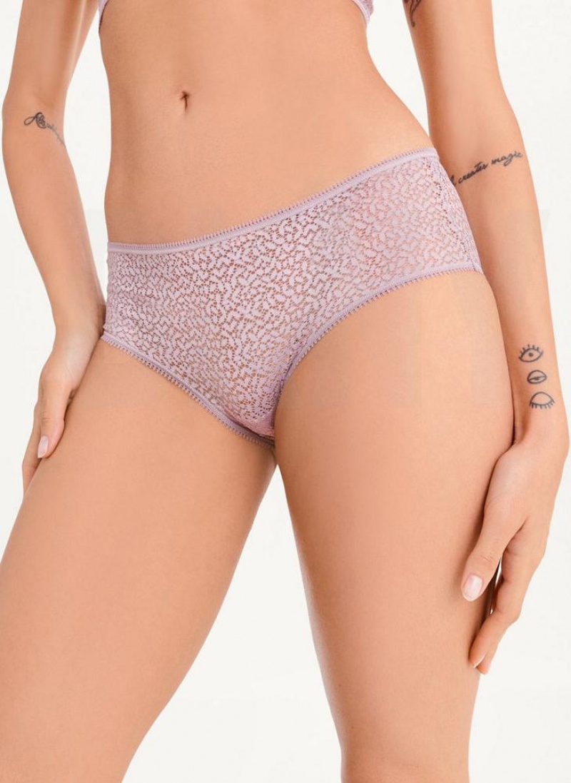 Lavender DKNY Modern Lace Hipster Women\'s Panties | USA-D1250