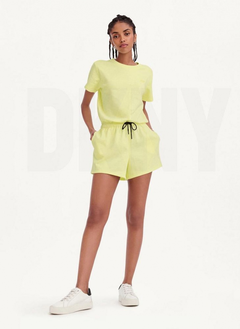 Lemon DKNY Crew Neck Women's Jumpsuits | USA-D1131