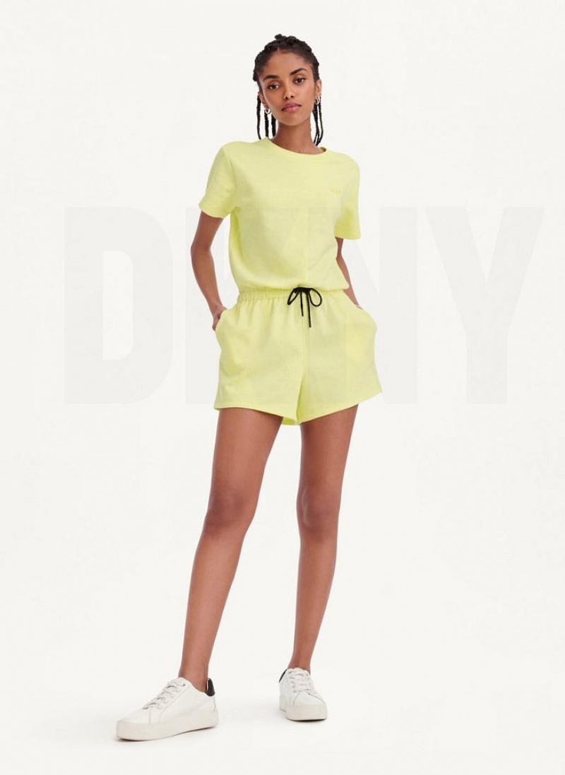 Lemon DKNY Crew Neck Women's Jumpsuits | USA-D1131
