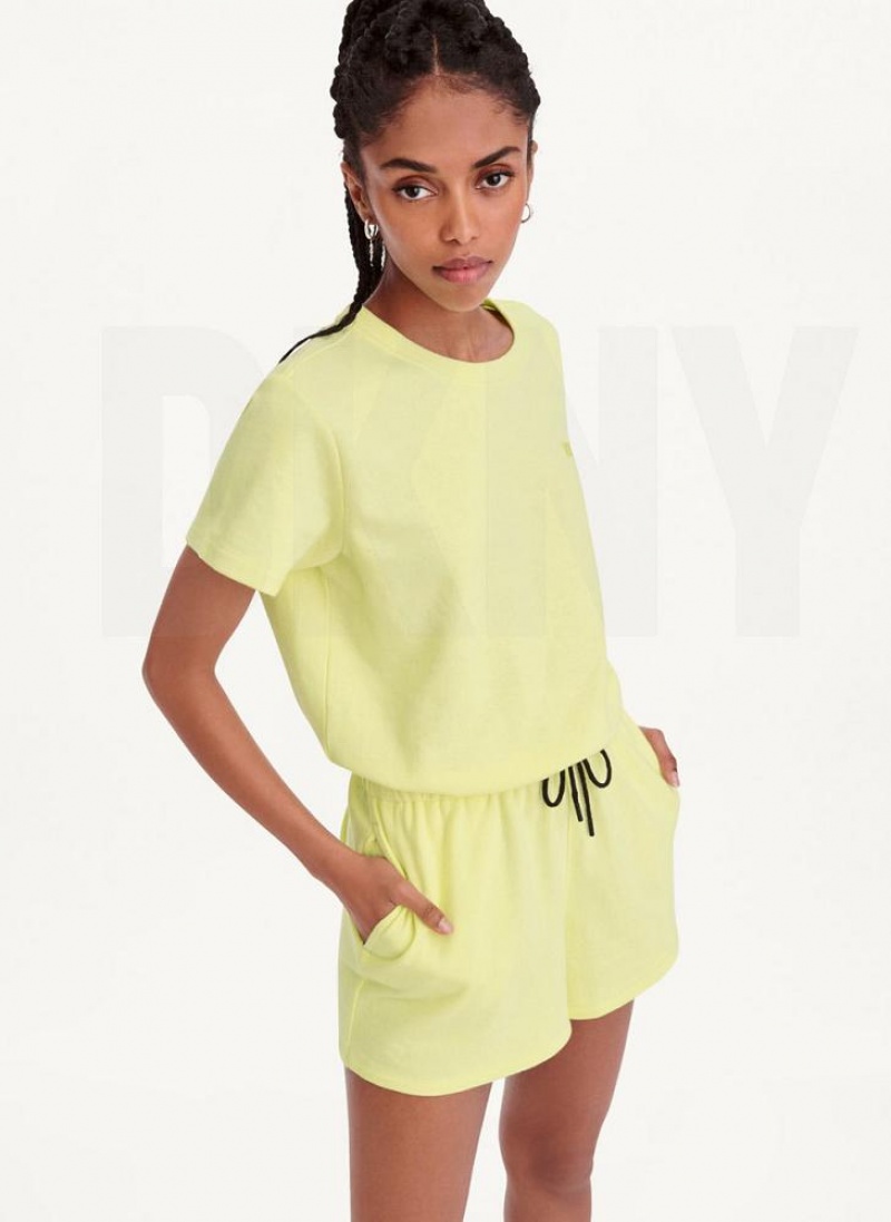 Lemon DKNY Crew Neck Women's Jumpsuits | USA-D1131