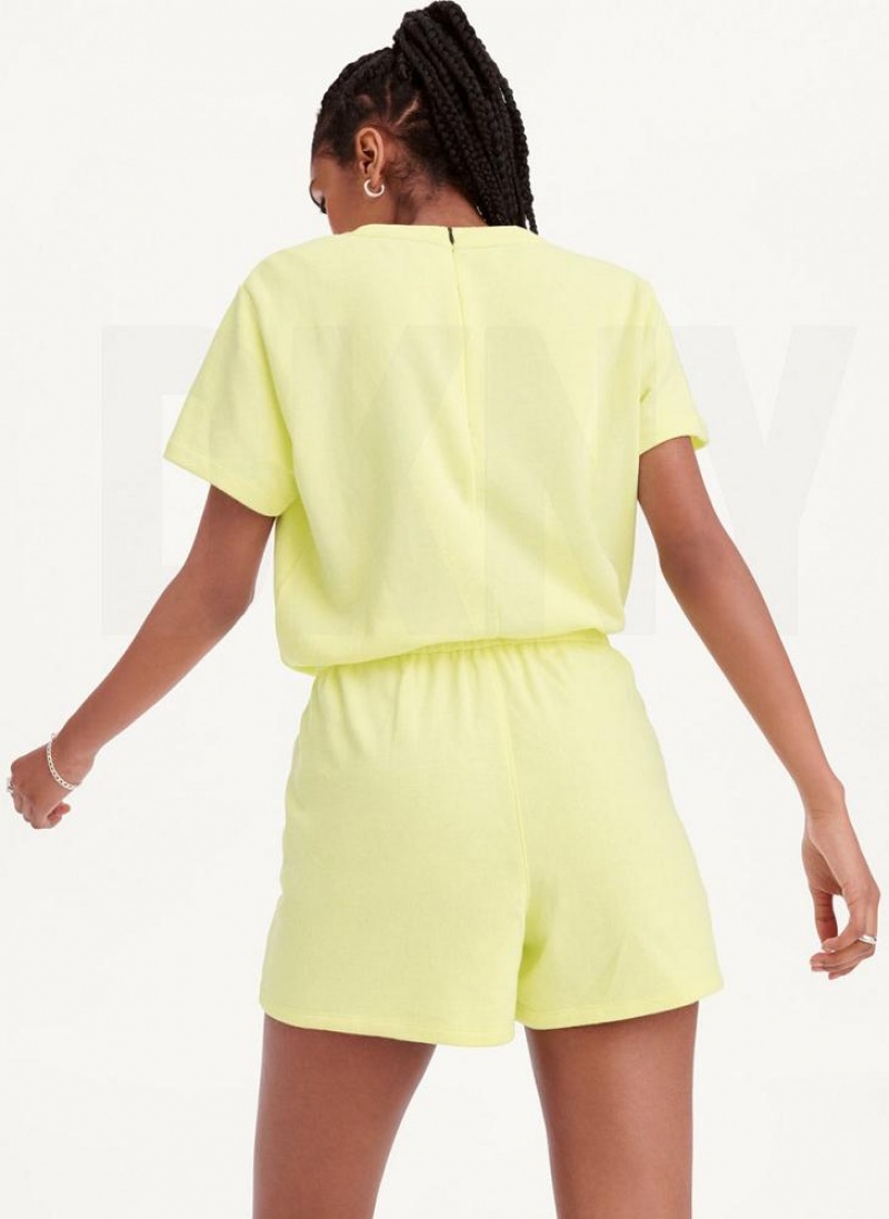 Lemon DKNY Crew Neck Women's Jumpsuits | USA-D1131