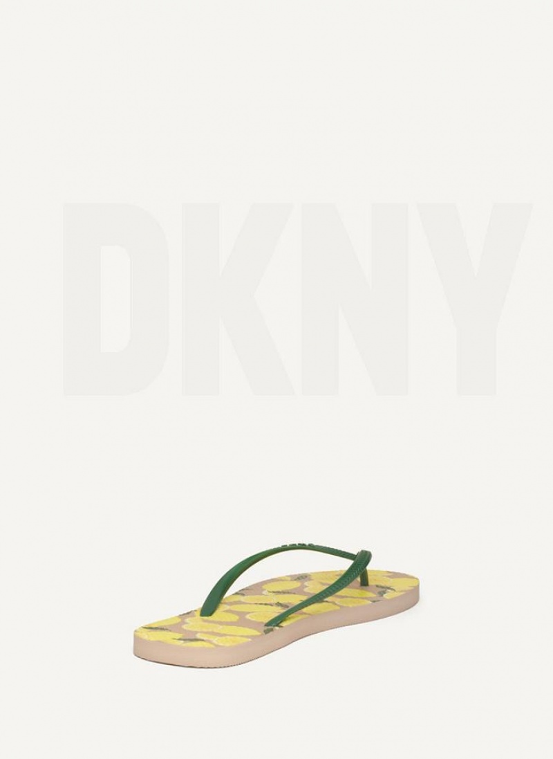 Lemon DKNY Lemon Men's Flip Flops | USA-D1852