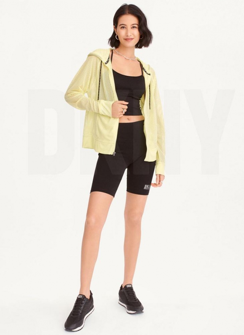 Light Green DKNY Ozone Mesh Relaxed Full Zip Women's Jackets | USA-D1536