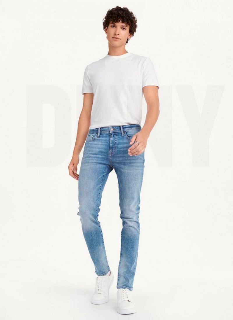 Light Wash DKNY Skinny Light Wash Denim Men's Jeans | USA-D0240
