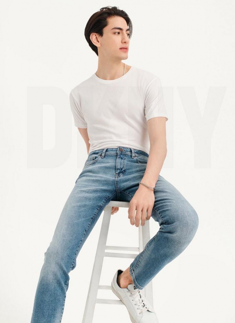Light Wash DKNY Skinny Light Wash Denim Men's Jeans | USA-D0240