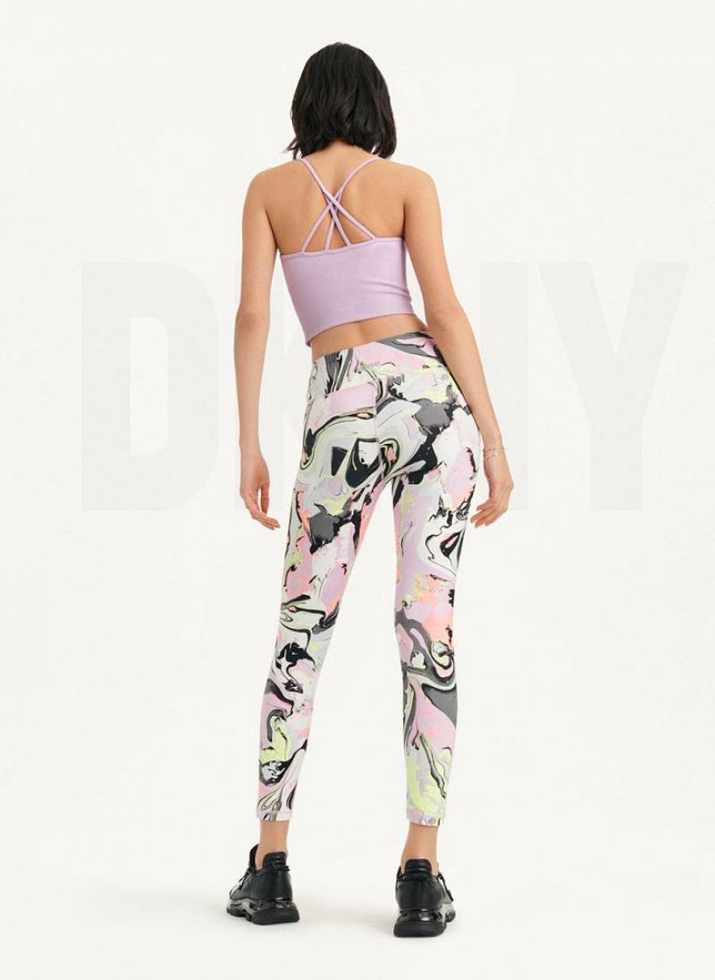 Multicolor DKNY Printed Women's Leggings | USA-D0774