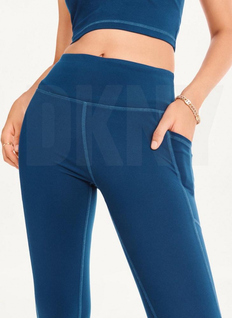 Navy DKNY Balance High Waist Women's Leggings | USA-D1392