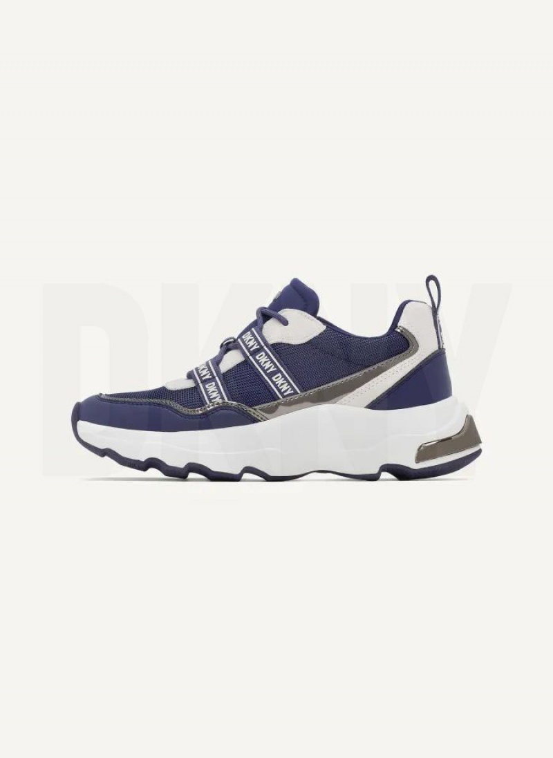 Navy DKNY Justine Slip On Shoes Sneakers | USA-D0457