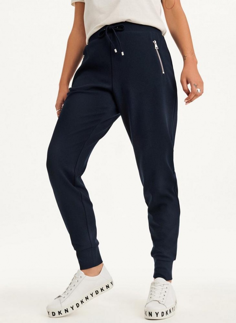 Navy DKNY Pull On Women\'s Joggers | USA-D0930