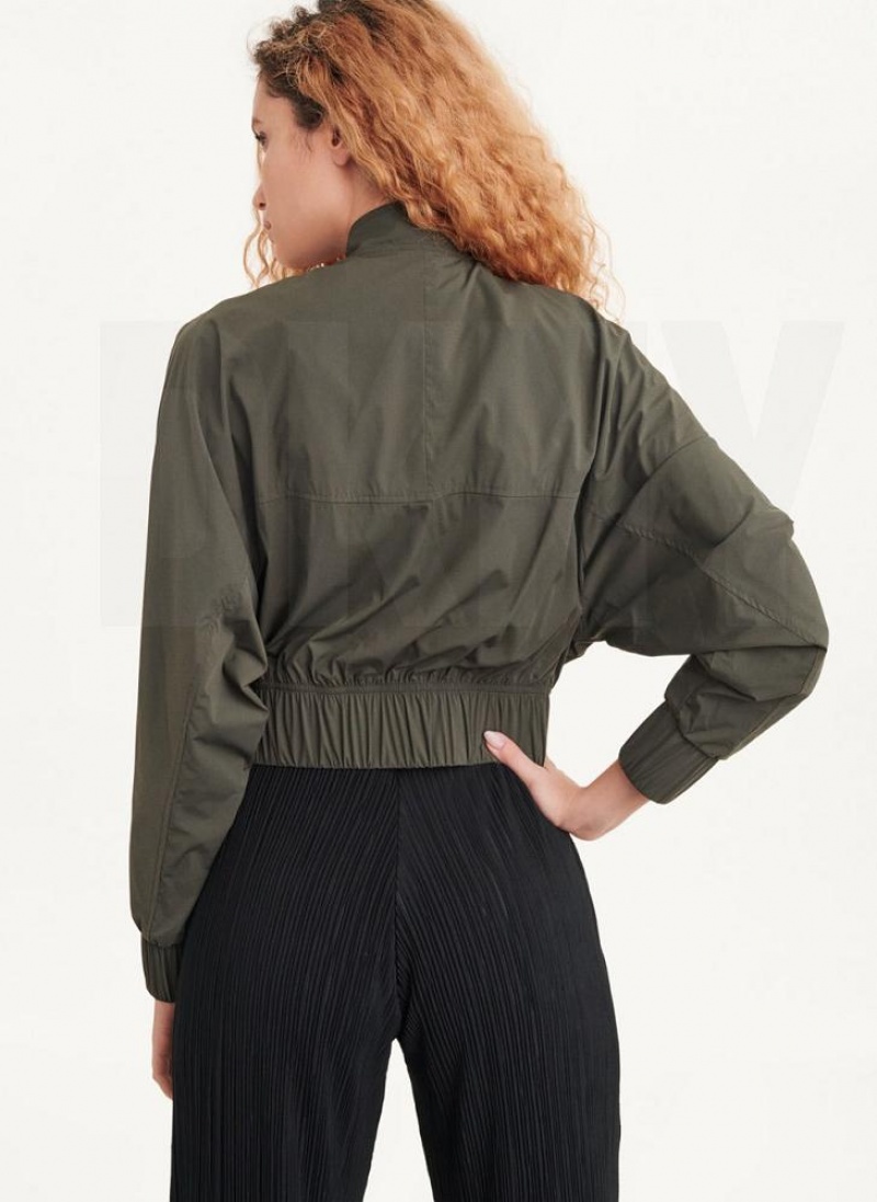 Olive DKNY Bomber Jacket Women's Jumpsuits | USA-D0256