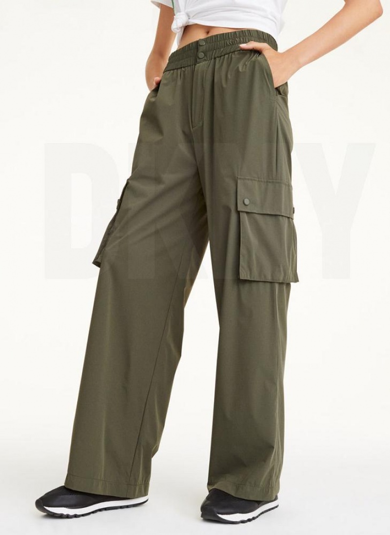 Olive DKNY Cargo Trouser Women\'s Jumpsuits | USA-D1824