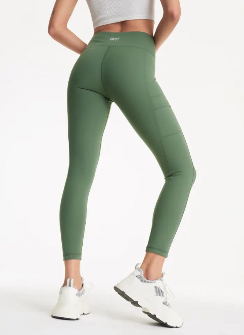 Olive DKNY Cargo with Pockets Women's Leggings | USA-D1071