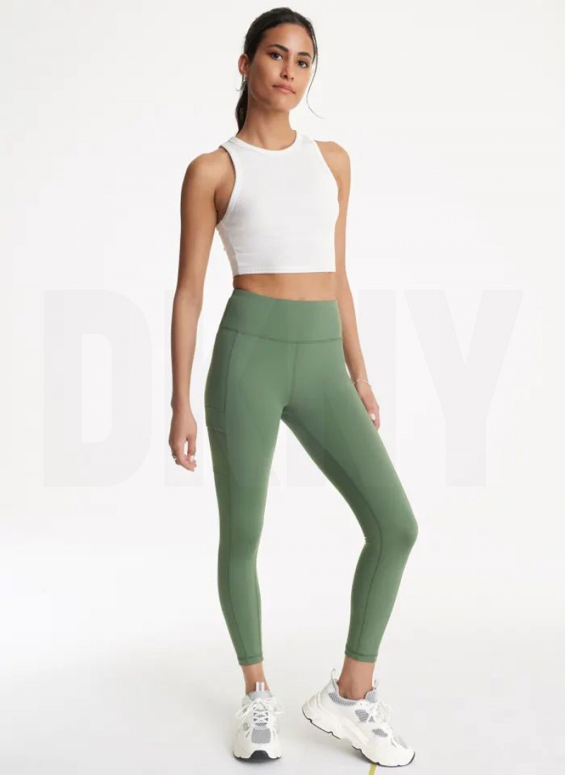 Olive DKNY Cargo with Pockets Women's Leggings | USA-D1071