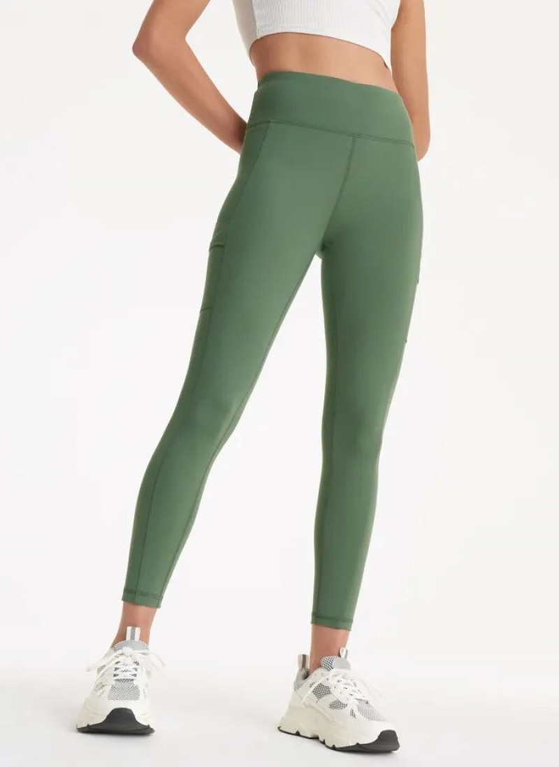 Olive DKNY Cargo with Pockets Women\'s Leggings | USA-D1071