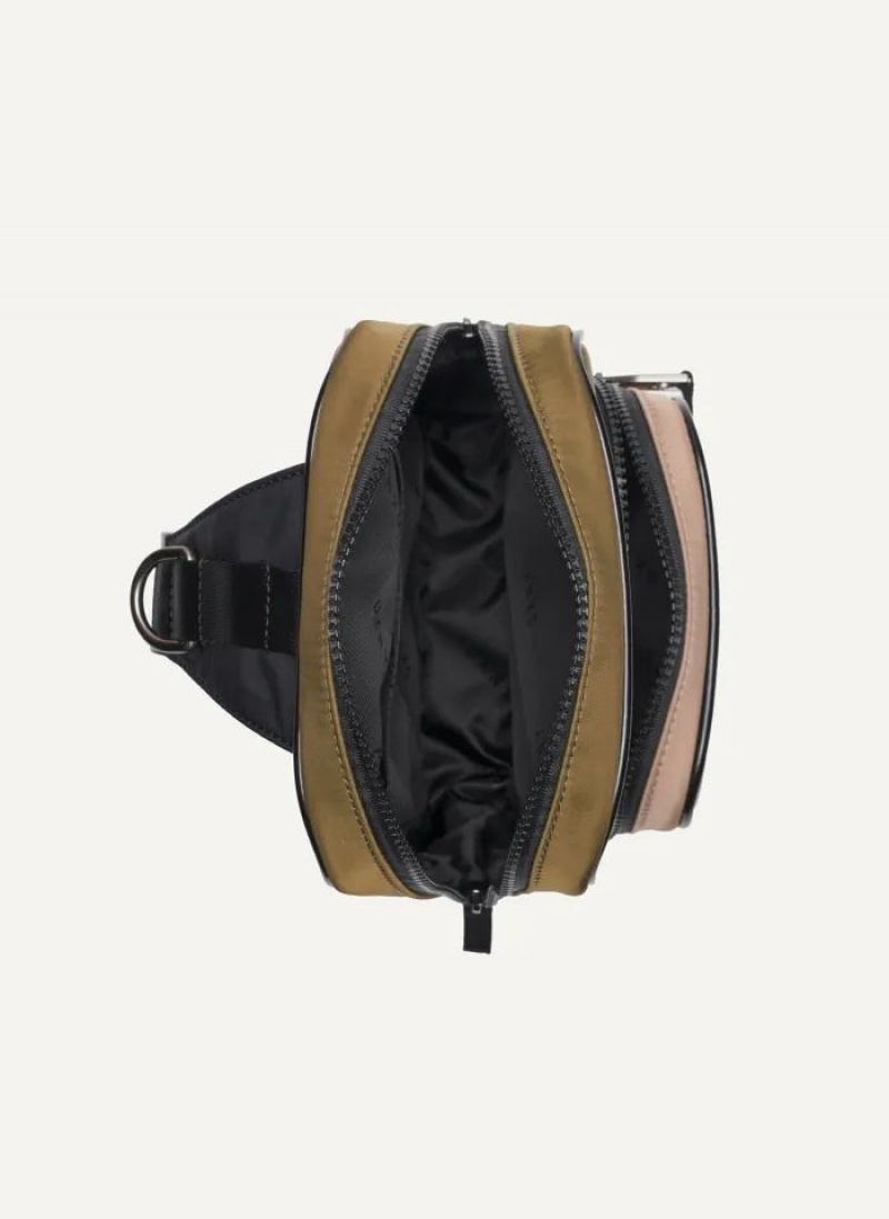 Olive DKNY Colorblock Sling Men's Belt Bags | USA-D1227