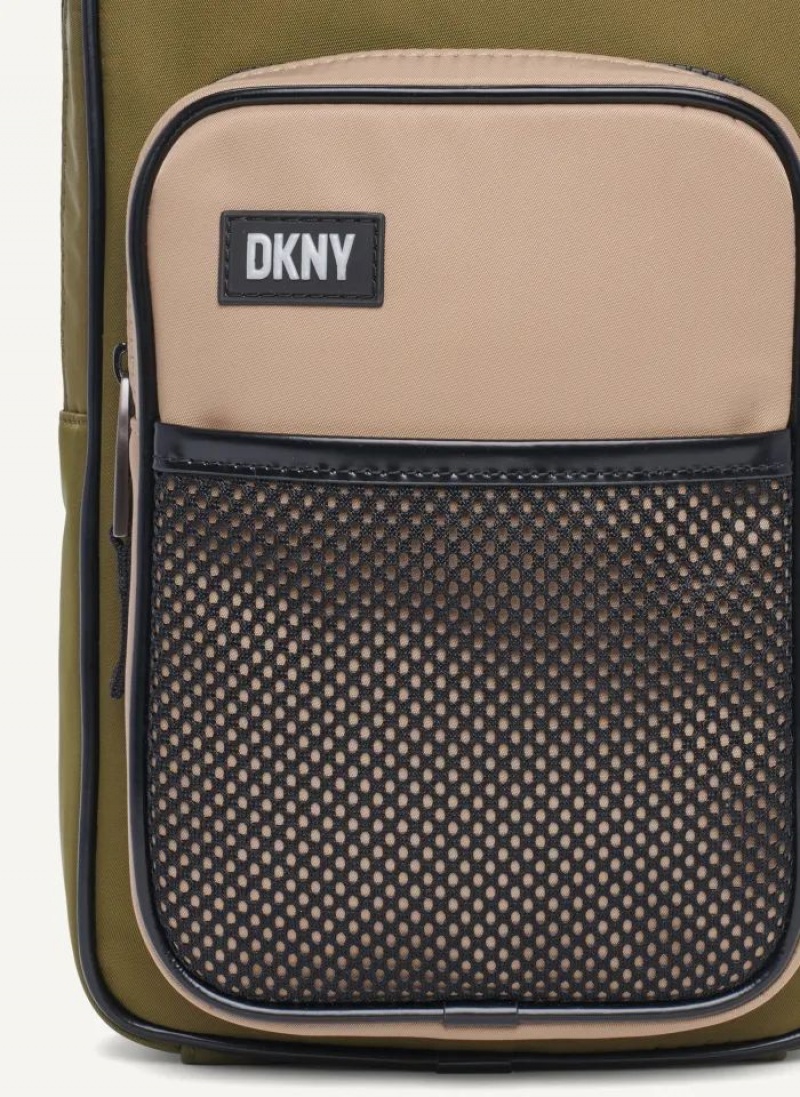 Olive DKNY Colorblock Sling Men's Belt Bags | USA-D1227