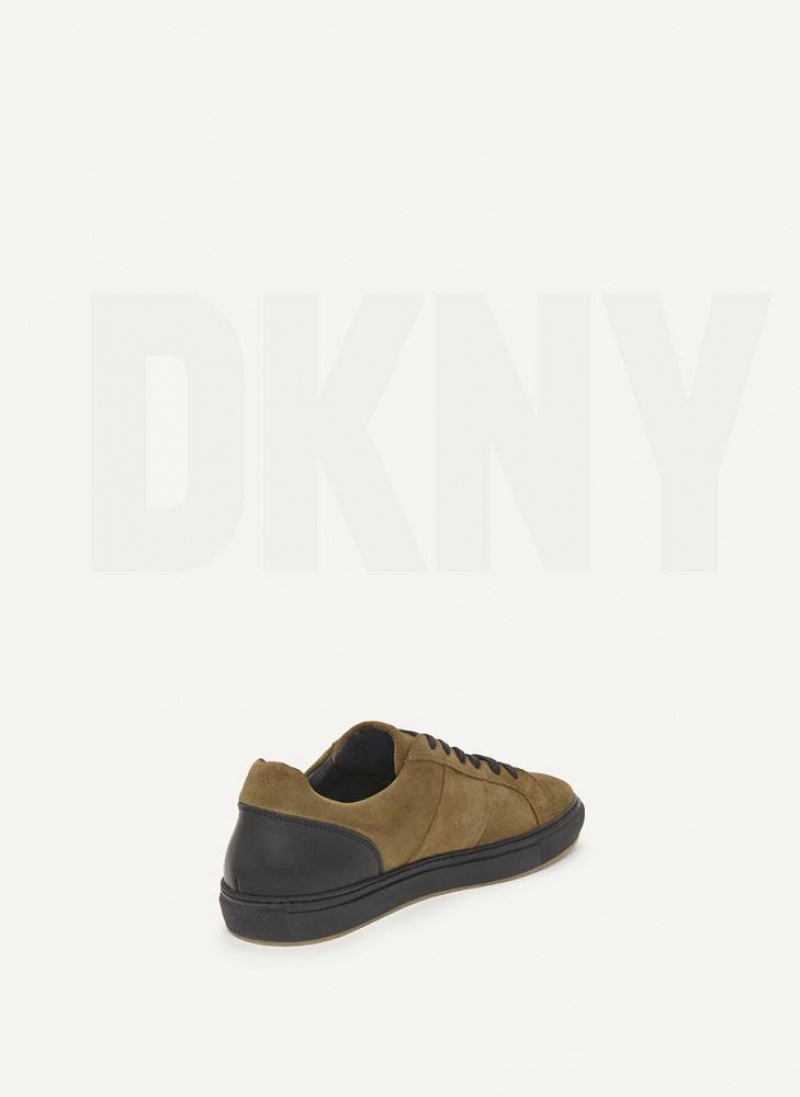 Olive DKNY On The Go Men's Sneakers | USA-D0795