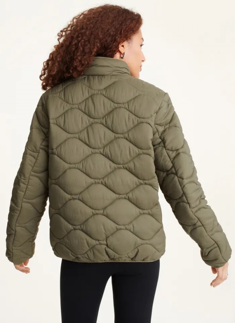 Olive DKNY Quilted Packable Women's Jackets | USA-D0914