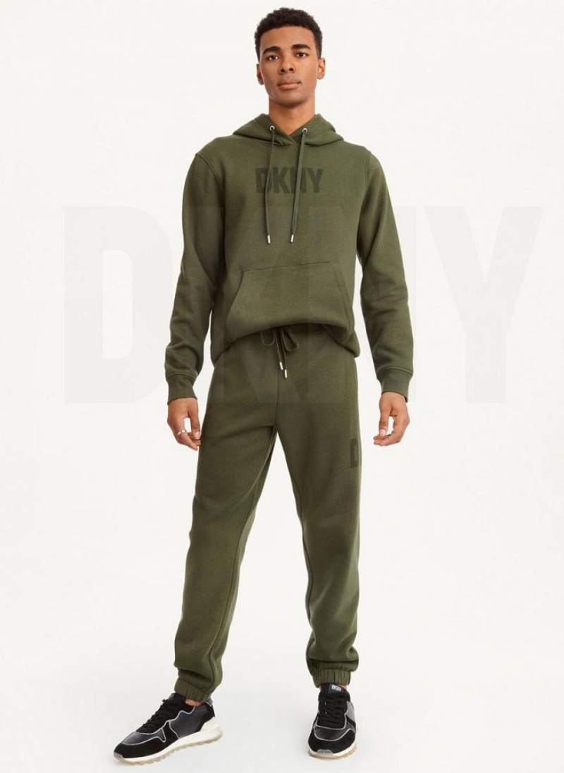 Olive DKNY Shadow Logo Men's Joggers | USA-D1150