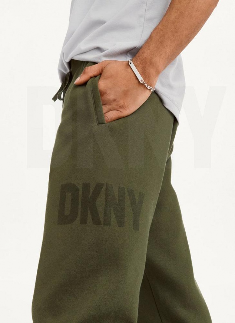 Olive DKNY Shadow Logo Men's Joggers | USA-D1150