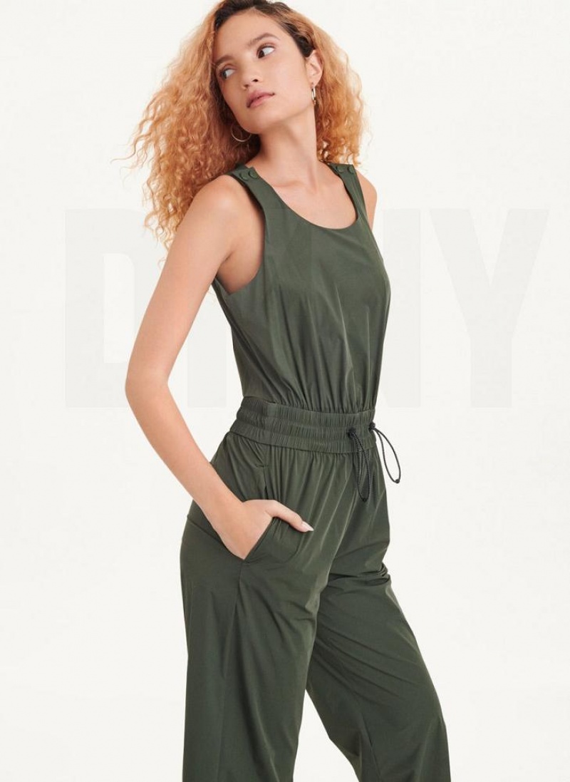 Olive DKNY Sleeveless Women's Jumpsuits | USA-D0561